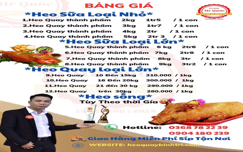 Giá heo quay tất niên hôm nay